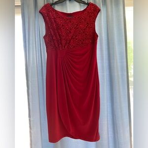 Elegant Red Sleeveless Dress size 16 by connected apparel